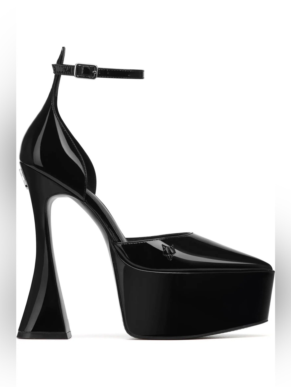 Daria Black Heels Naked Wolfe Size 38 Patent